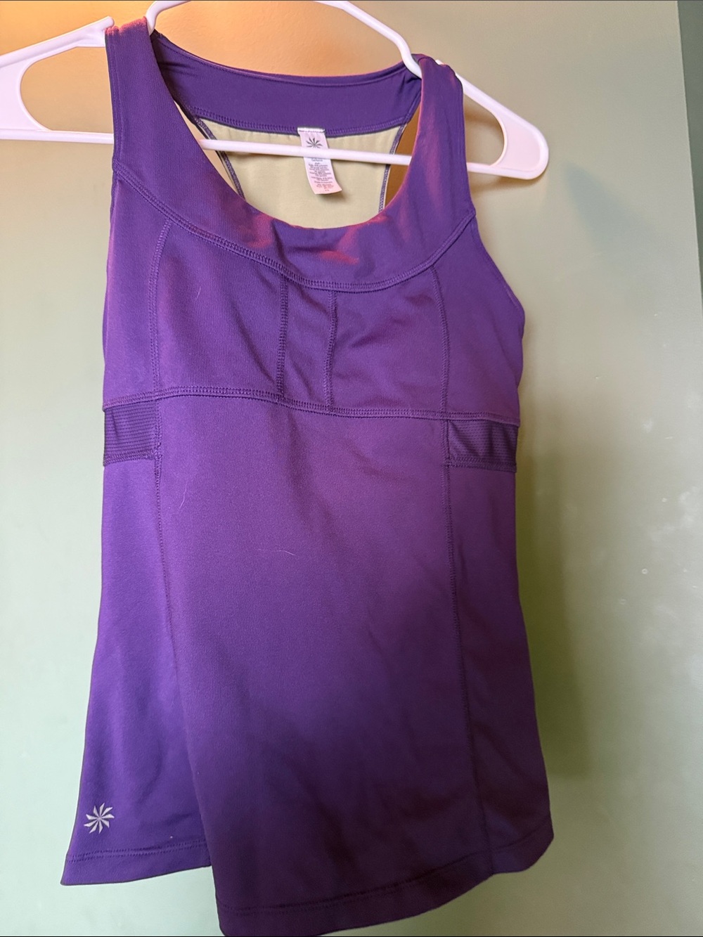 Athleta Purple Racerback Cycling Tank Top